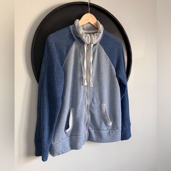 Sonoma Tops - SONOMA Blue Color Block Cowl Neck Sweatshirt Size M